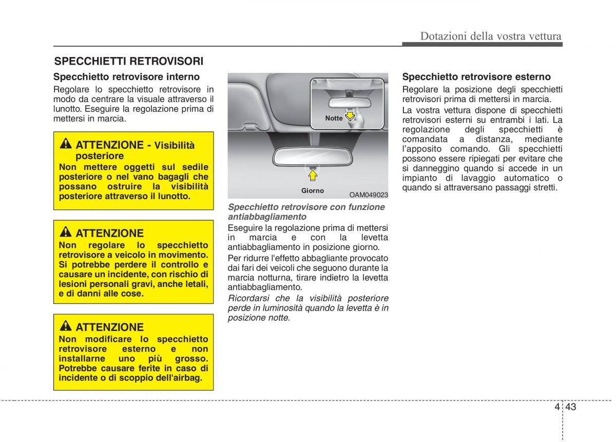 KIA Rio Pride UB manuale del proprietario / page 123