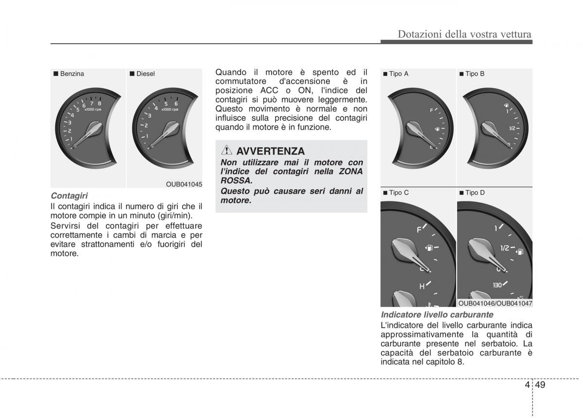 KIA Rio Pride UB manuale del proprietario / page 129