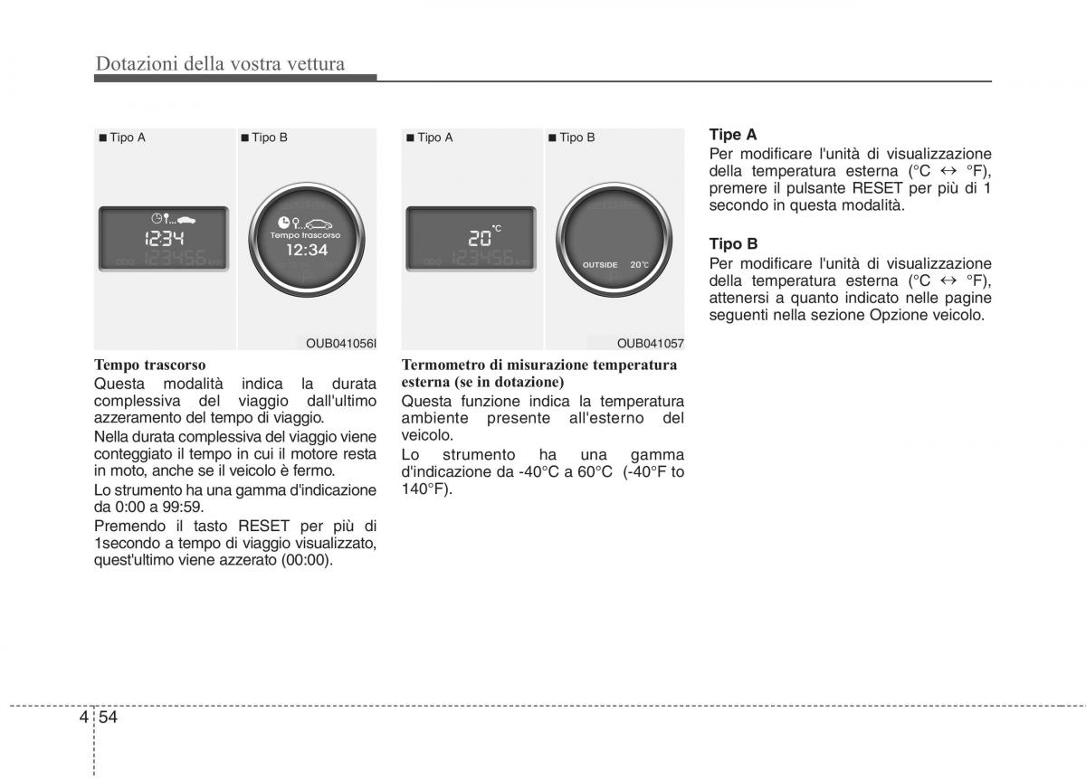 KIA Rio Pride UB manuale del proprietario / page 134