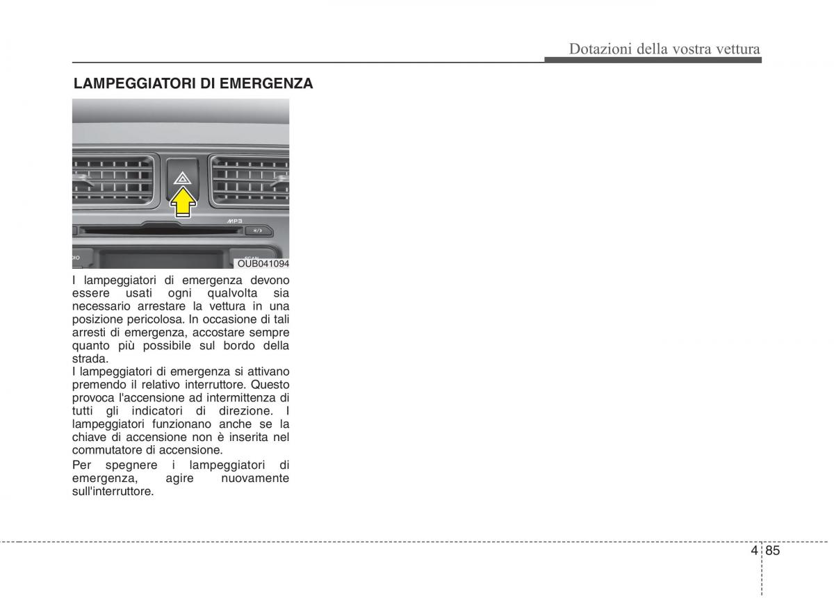 KIA Rio Pride UB manuale del proprietario / page 165