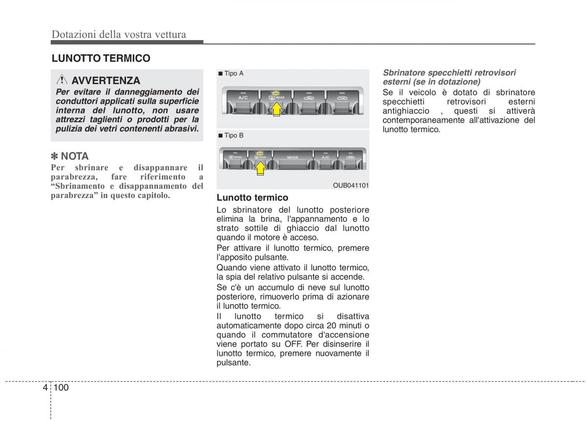 KIA Rio Pride UB manuale del proprietario / page 180