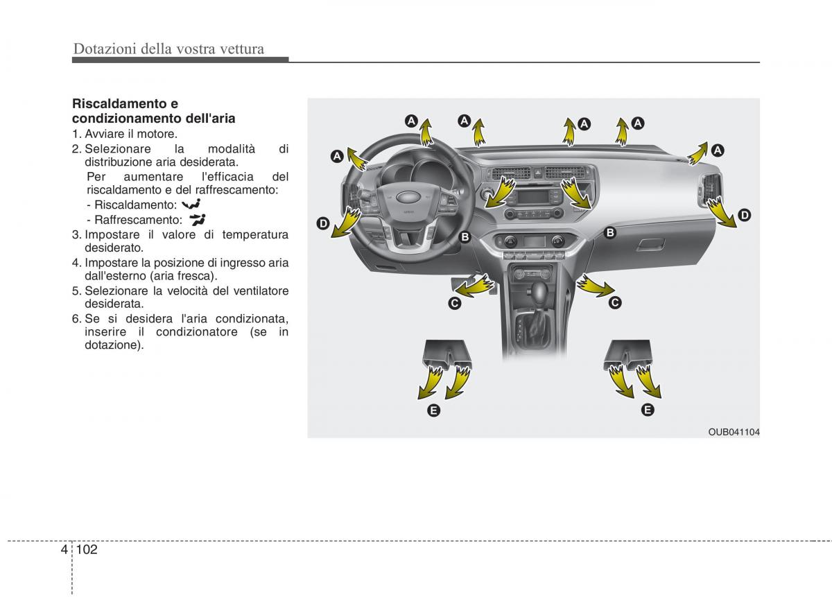 KIA Rio Pride UB manuale del proprietario / page 182