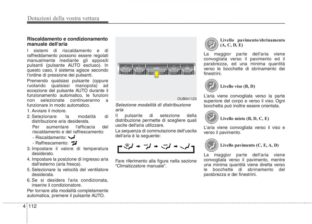 KIA Rio Pride UB manuale del proprietario / page 192