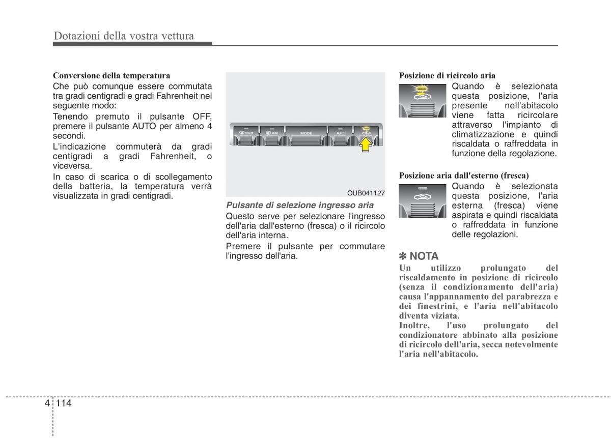 KIA Rio Pride UB manuale del proprietario / page 194