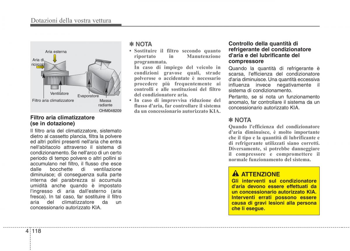 KIA Rio Pride UB manuale del proprietario / page 198