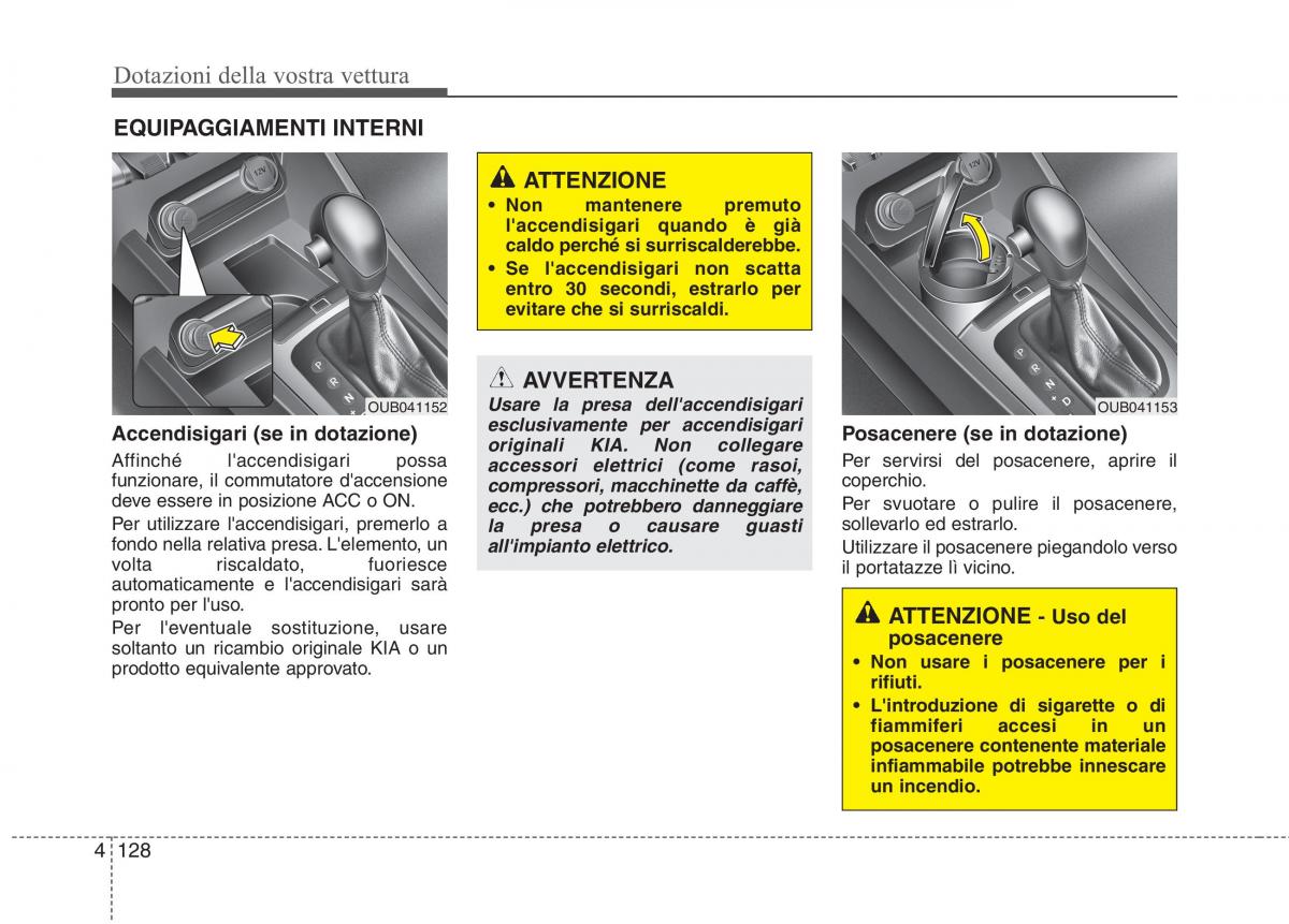 KIA Rio Pride UB manuale del proprietario / page 208