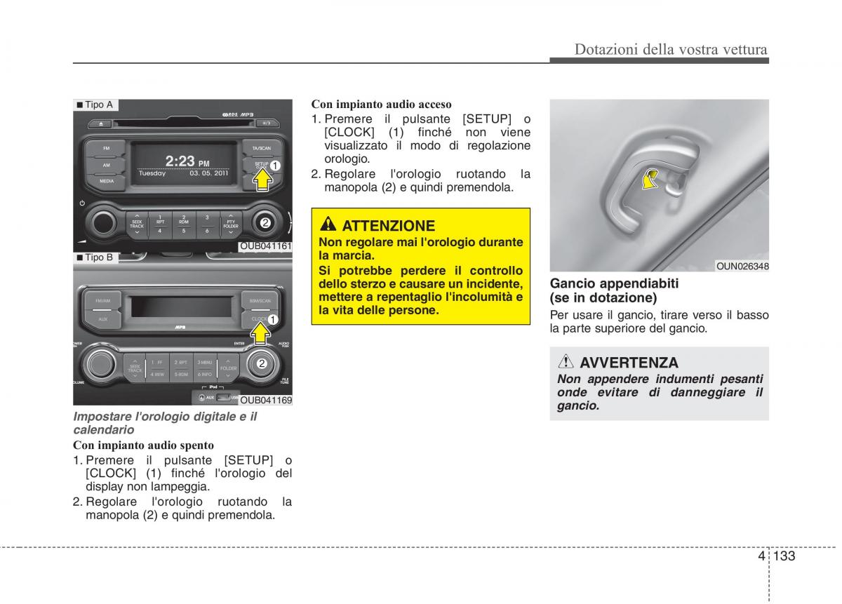 KIA Rio Pride UB manuale del proprietario / page 213