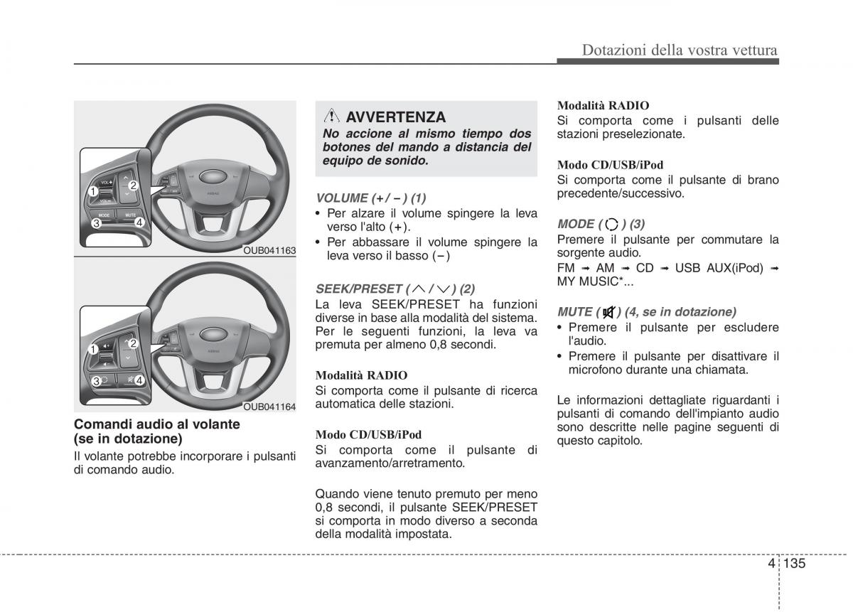 KIA Rio Pride UB manuale del proprietario / page 215