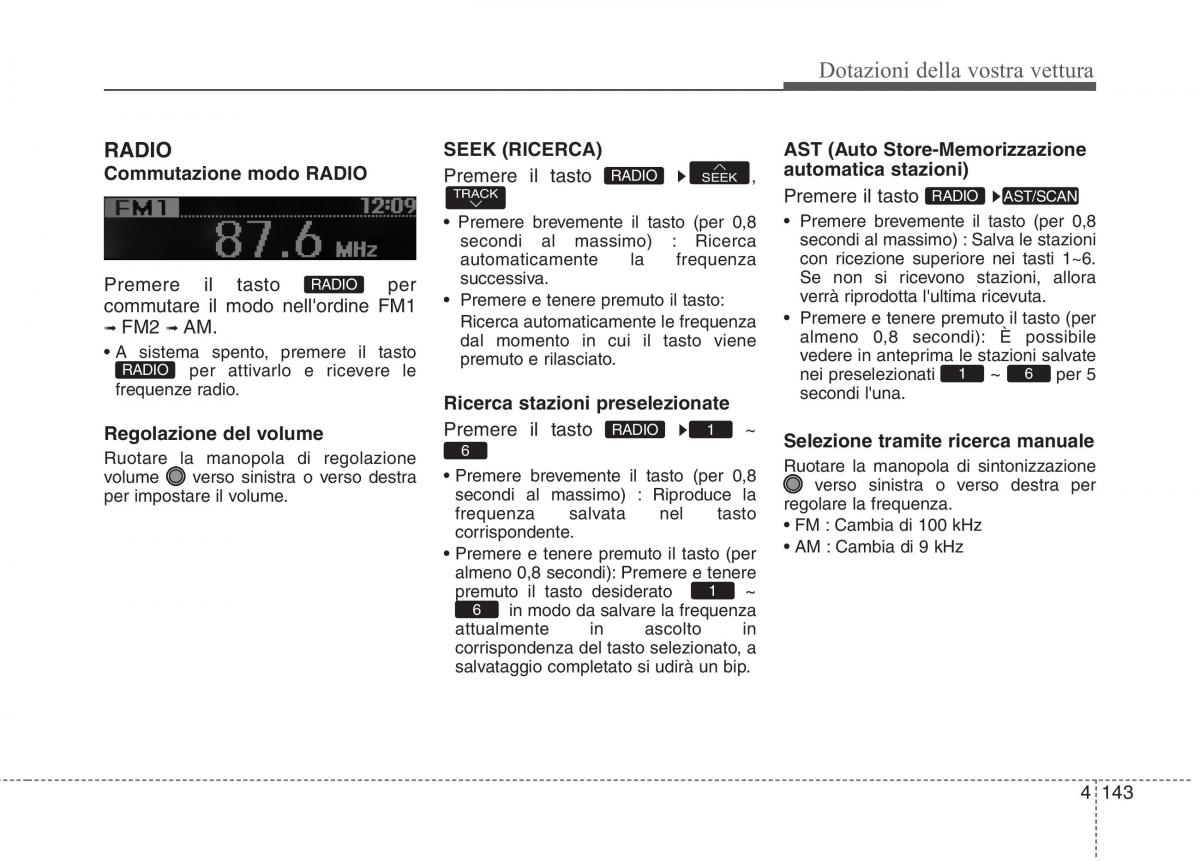 KIA Rio Pride UB manuale del proprietario / page 223