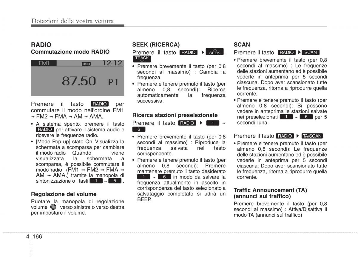 KIA Rio Pride UB manuale del proprietario / page 246