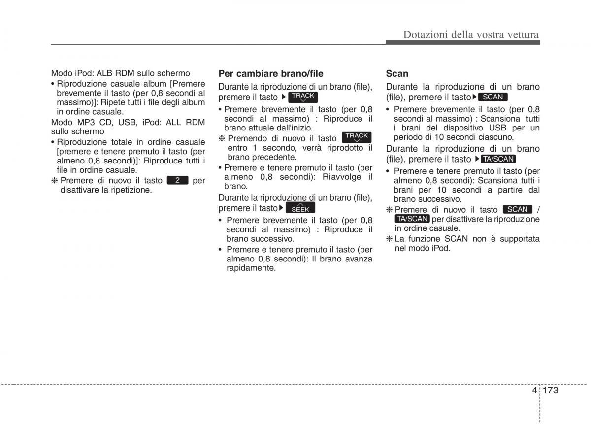 KIA Rio Pride UB manuale del proprietario / page 253