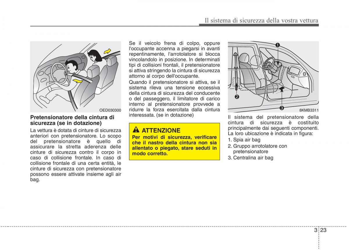 KIA Rio Pride UB manuale del proprietario / page 39