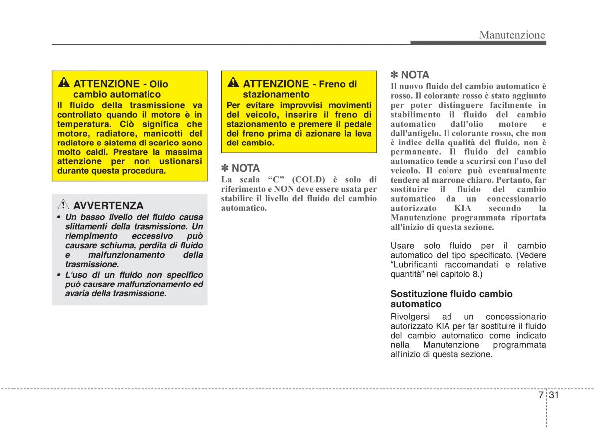 KIA Rio Pride UB manuale del proprietario / page 398