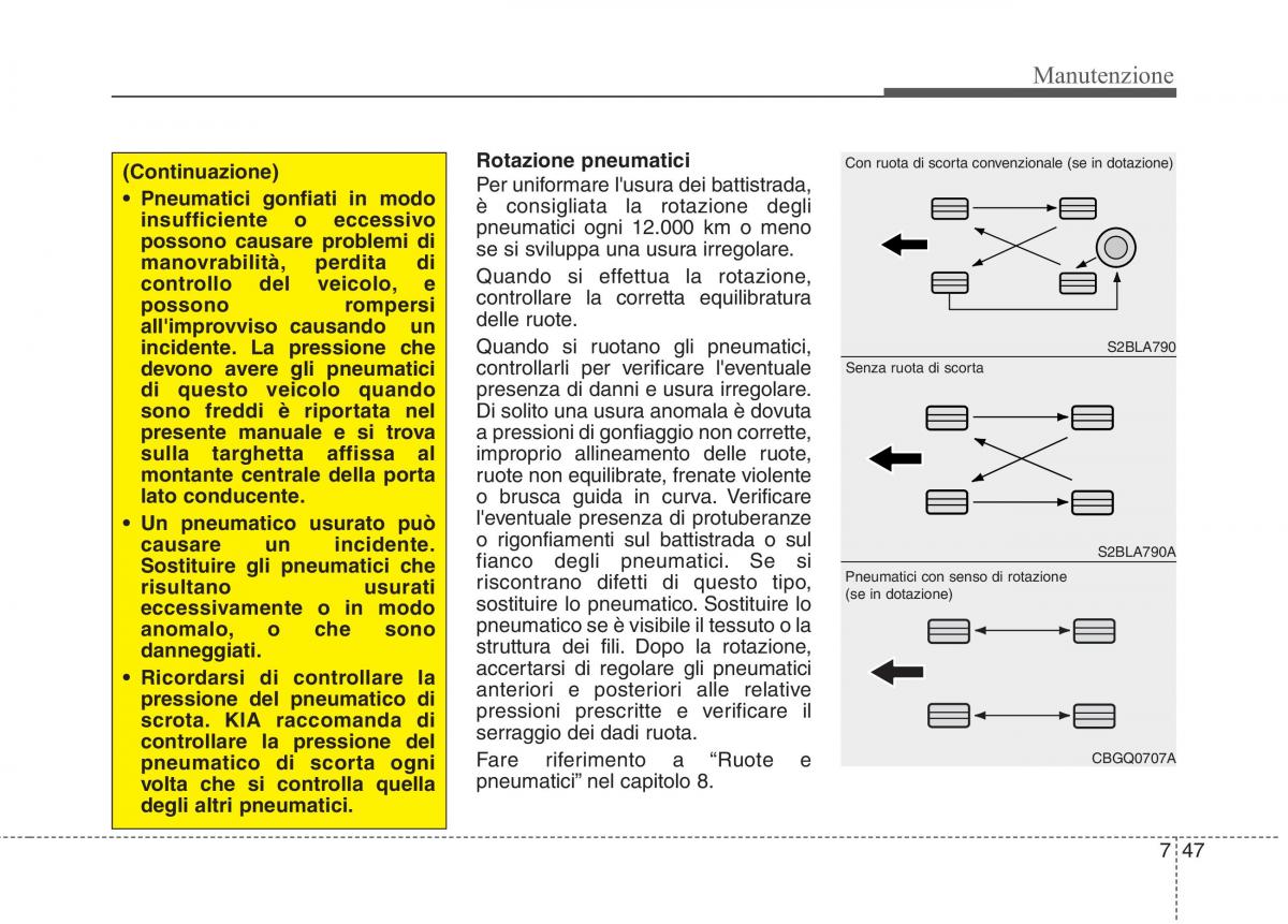 KIA Rio Pride UB manuale del proprietario / page 414