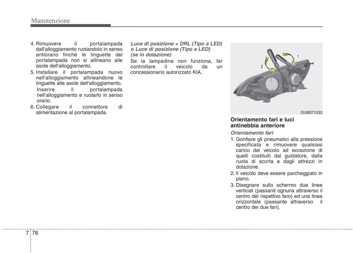 KIA Rio Pride UB manuale del proprietario / page 443