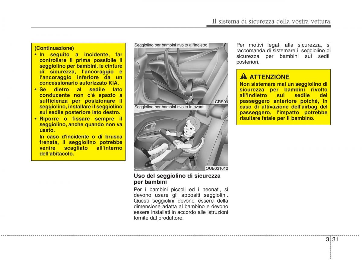 KIA Rio Pride UB manuale del proprietario / page 47