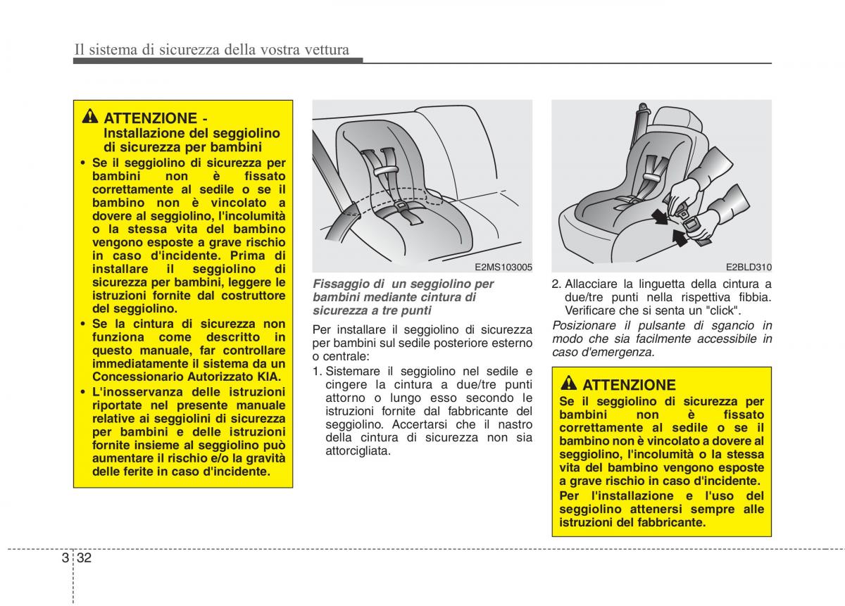 KIA Rio Pride UB manuale del proprietario / page 48