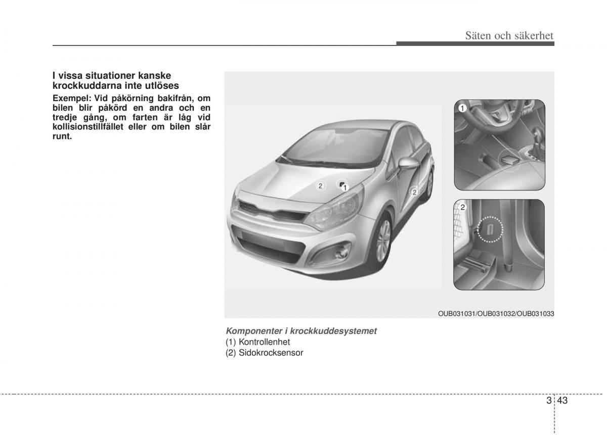 KIA Rio Pride UB instruktionsbok / page 66