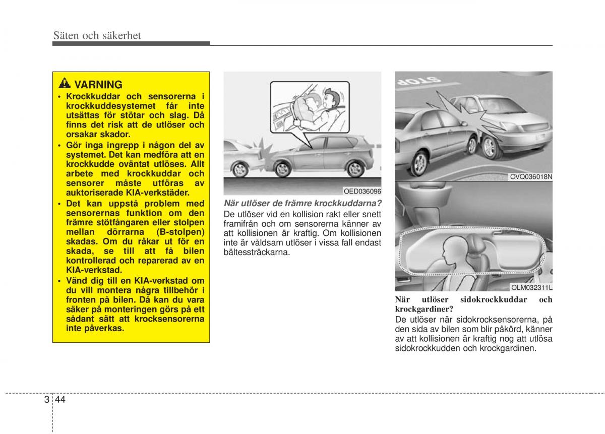 KIA Rio Pride UB instruktionsbok / page 67