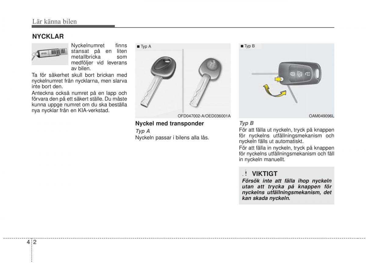 KIA Rio Pride UB instruktionsbok / page 74