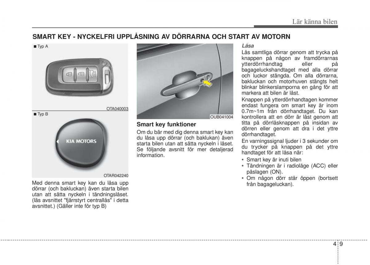 KIA Rio Pride UB instruktionsbok / page 81