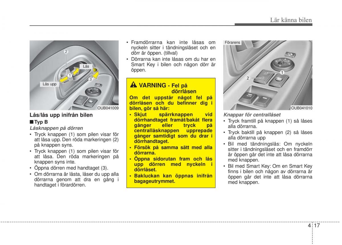 KIA Rio Pride UB instruktionsbok / page 89