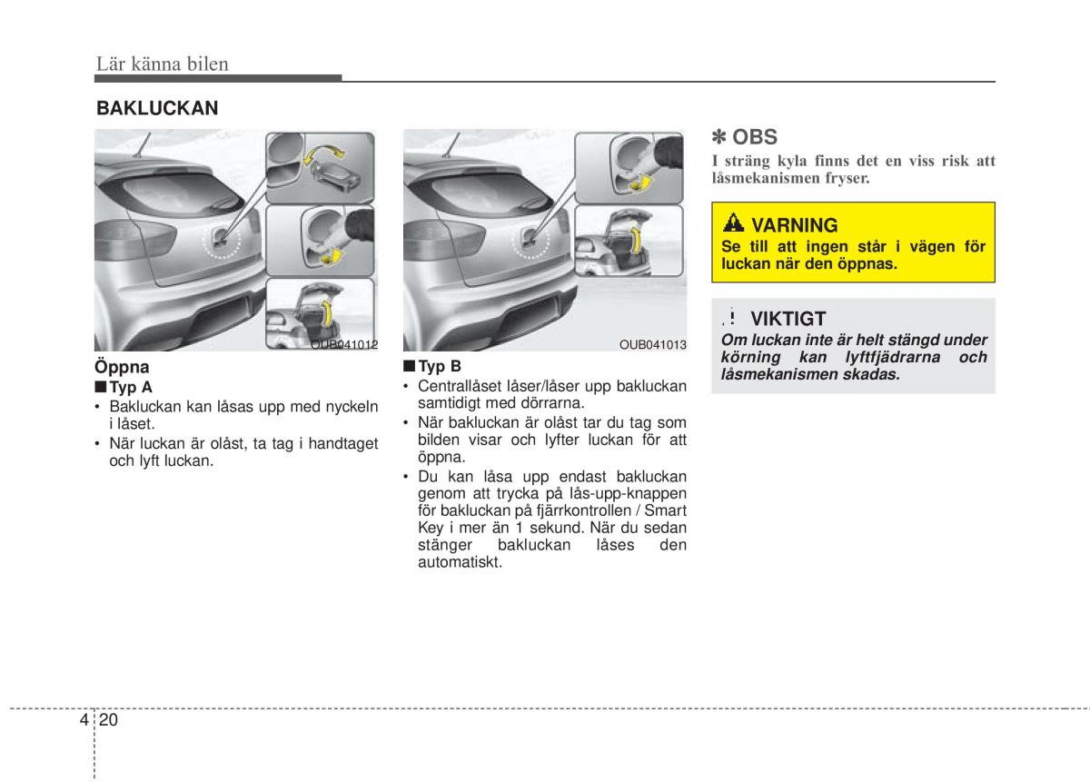 KIA Rio Pride UB instruktionsbok / page 92