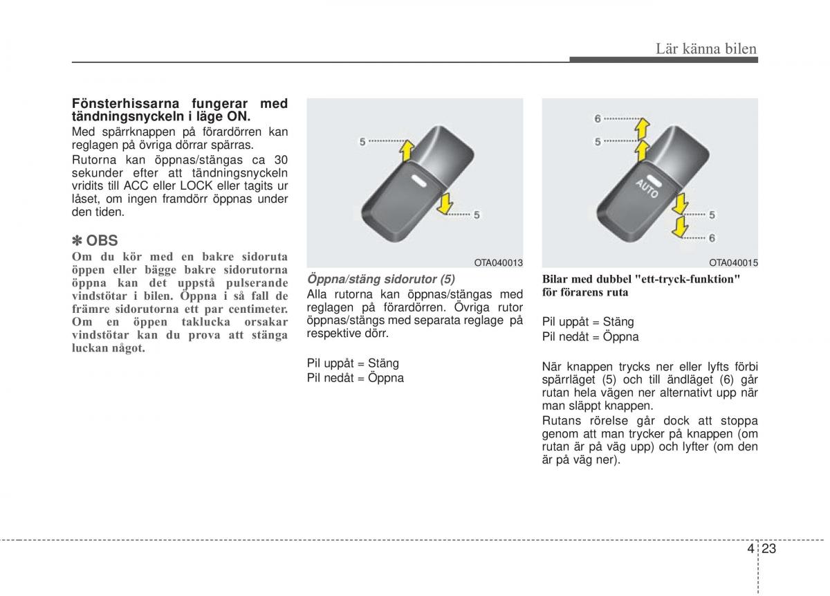 KIA Rio Pride UB instruktionsbok / page 95