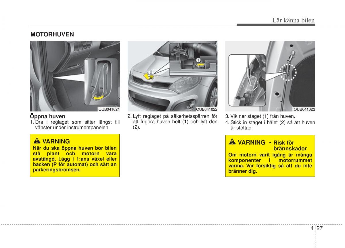 KIA Rio Pride UB instruktionsbok / page 99