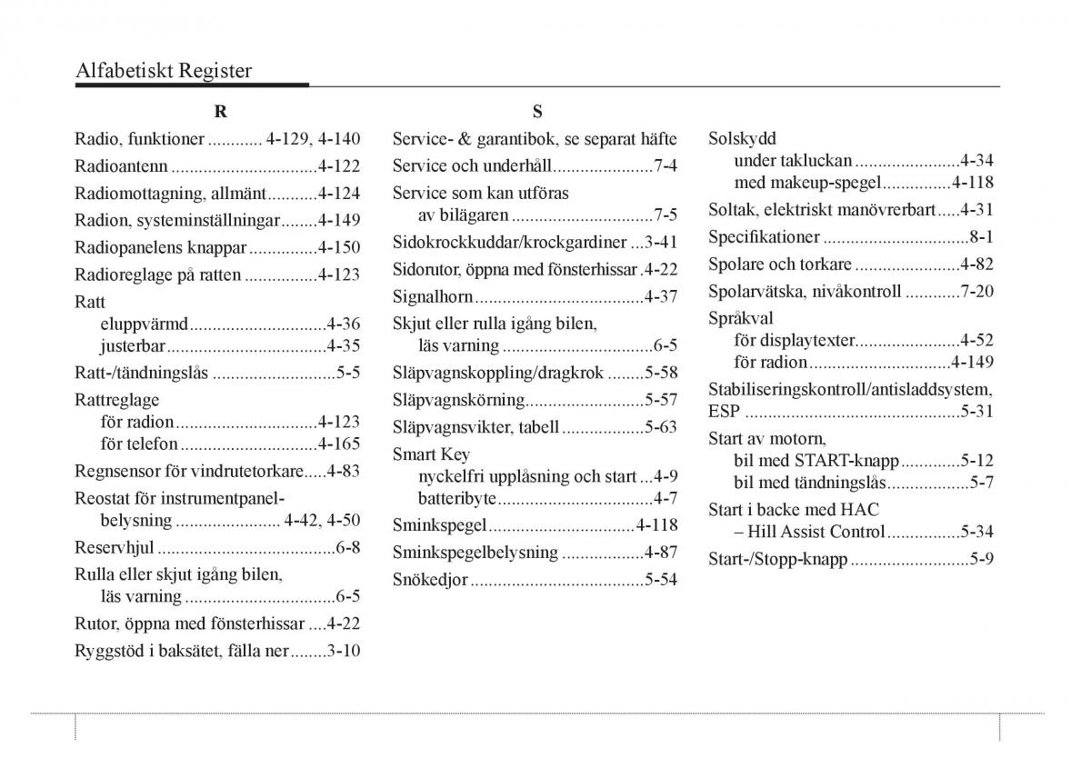 KIA Rio Pride UB instruktionsbok / page 10