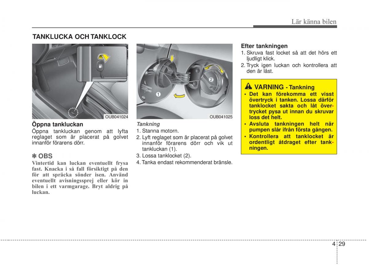 KIA Rio Pride UB instruktionsbok / page 101