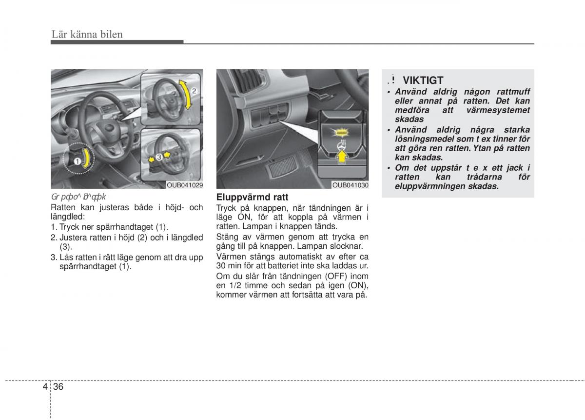 KIA Rio Pride UB instruktionsbok / page 108