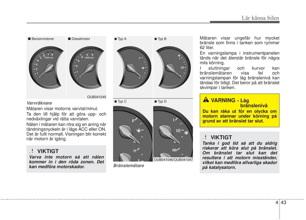 KIA Rio Pride UB instruktionsbok / page 115