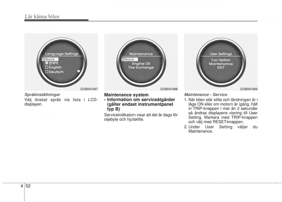 KIA Rio Pride UB instruktionsbok / page 124