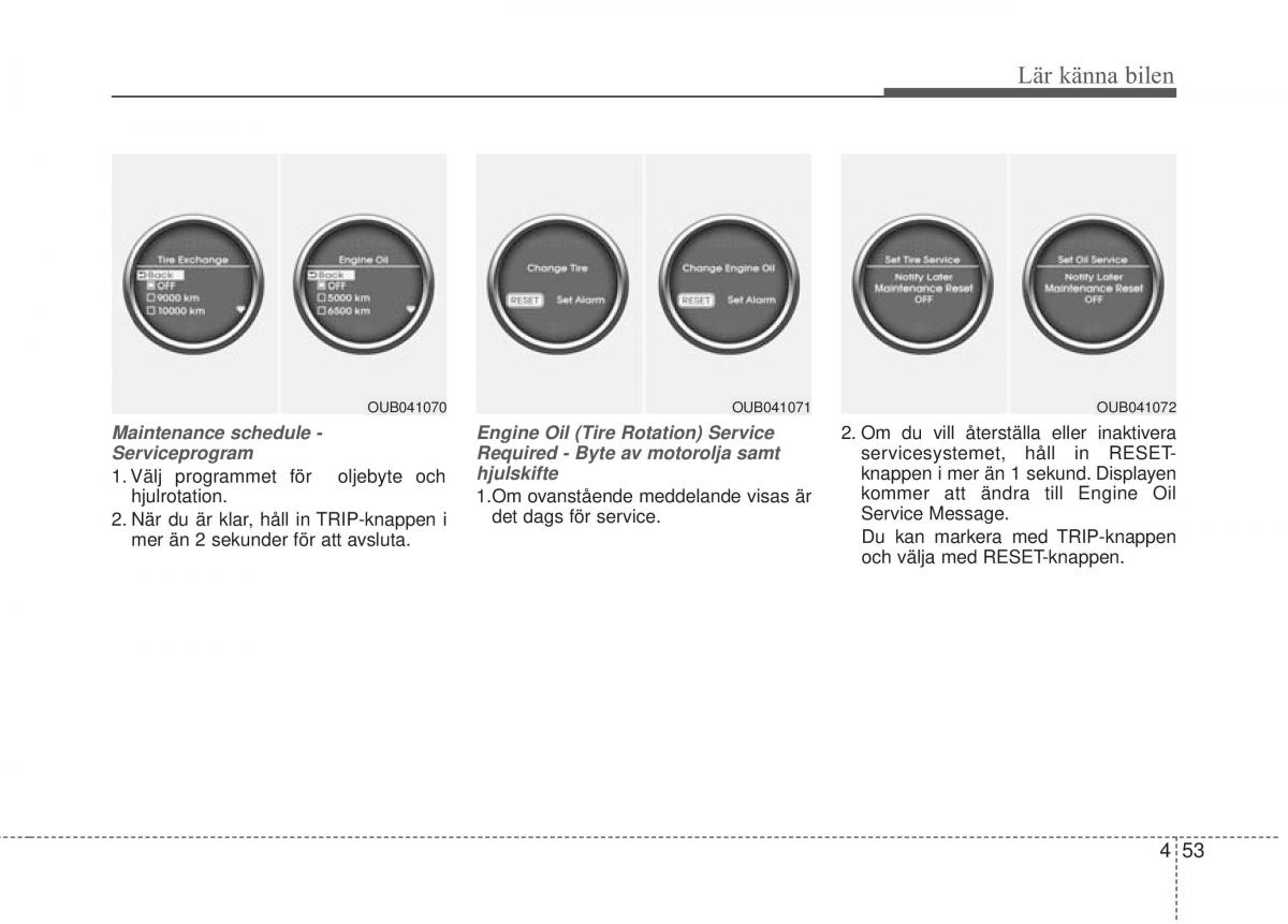 KIA Rio Pride UB instruktionsbok / page 125