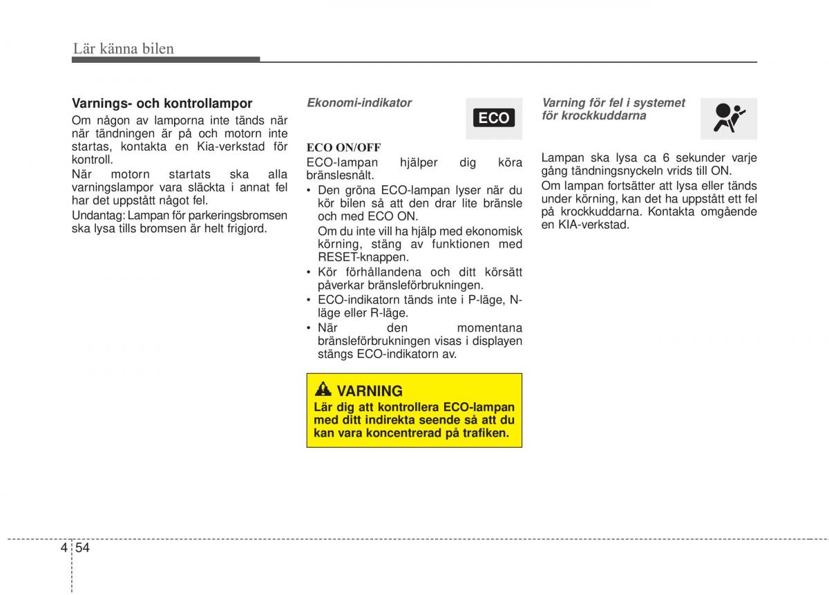 KIA Rio Pride UB instruktionsbok / page 126