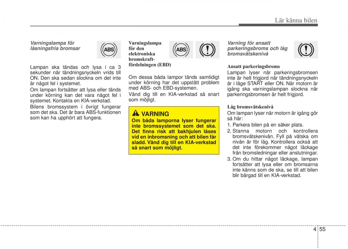 KIA Rio Pride UB instruktionsbok / page 127