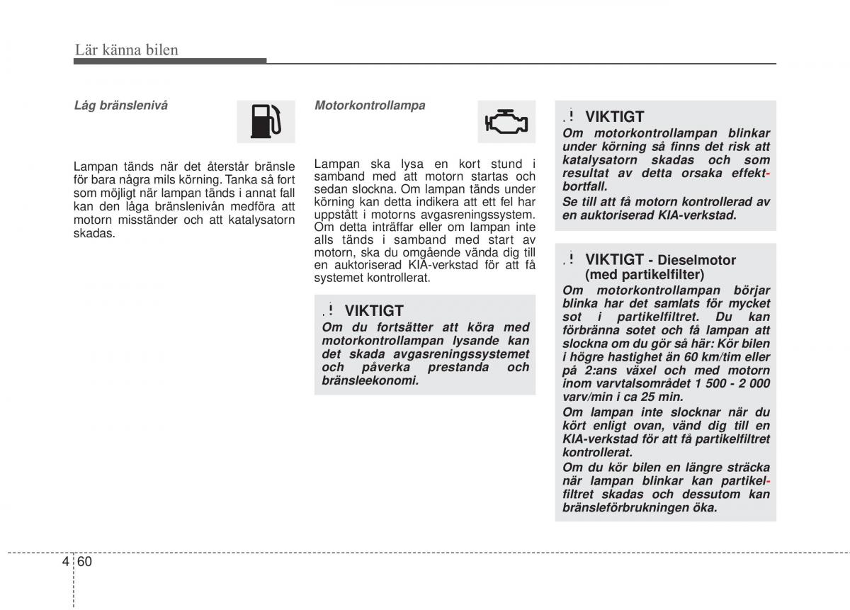 KIA Rio Pride UB instruktionsbok / page 132