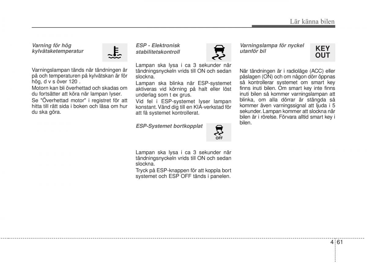 KIA Rio Pride UB instruktionsbok / page 133