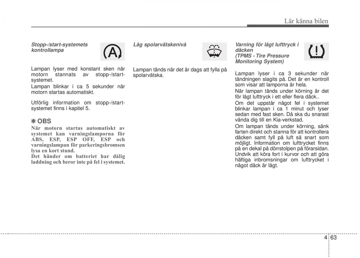 KIA Rio Pride UB instruktionsbok / page 135