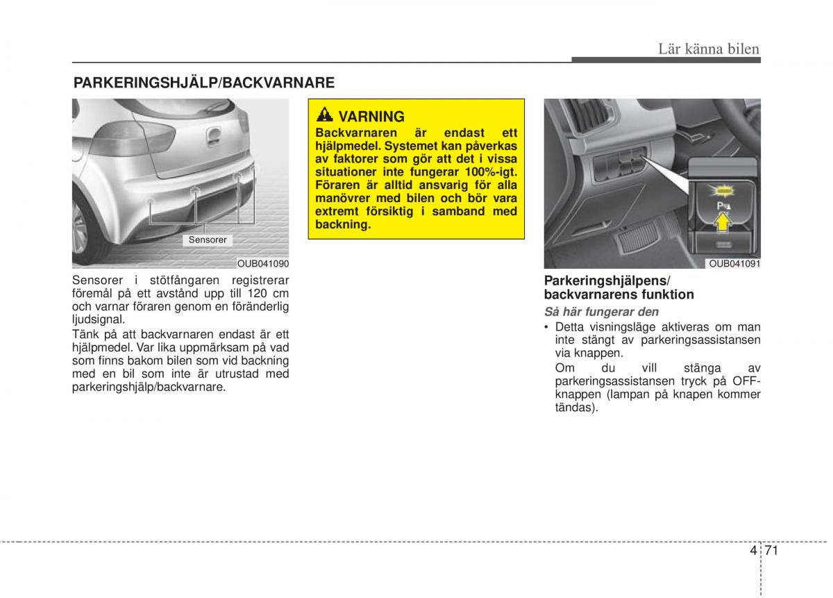 KIA Rio Pride UB instruktionsbok / page 143