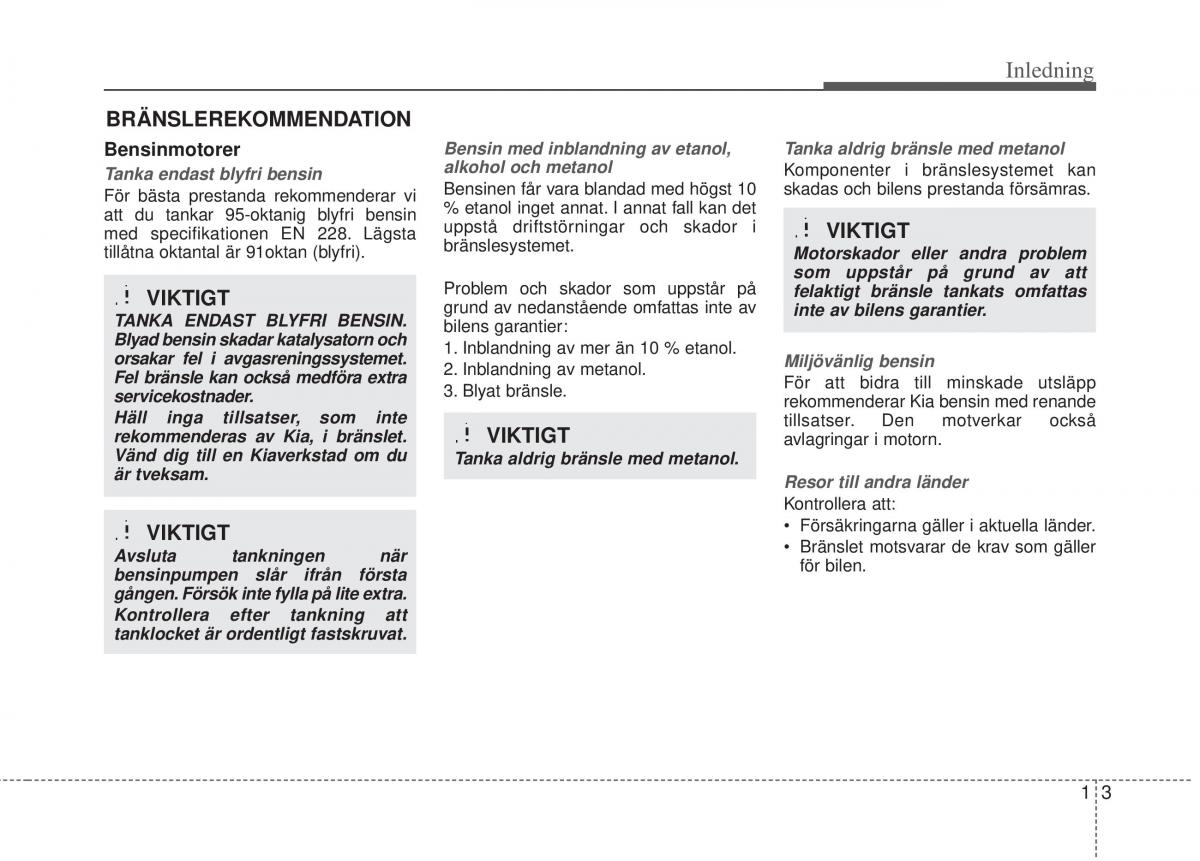 KIA Rio Pride UB instruktionsbok / page 15