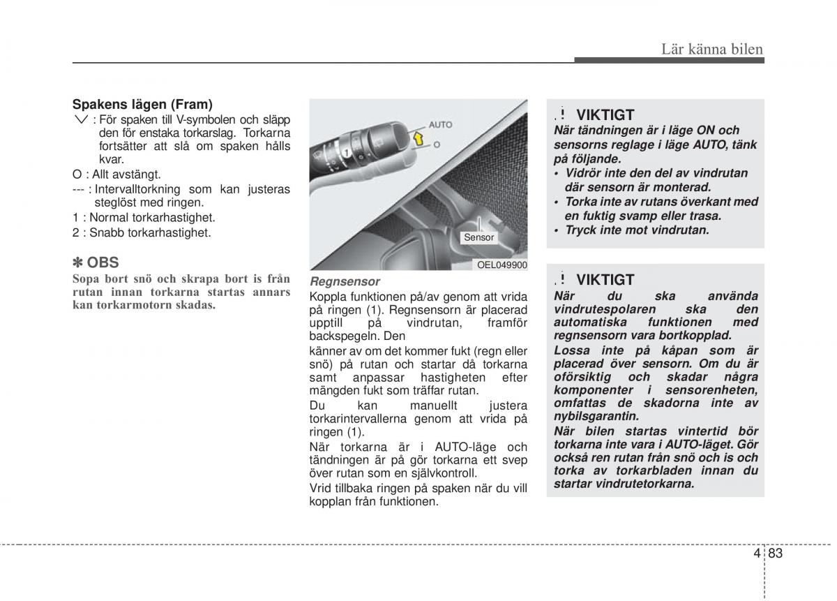 KIA Rio Pride UB instruktionsbok / page 155