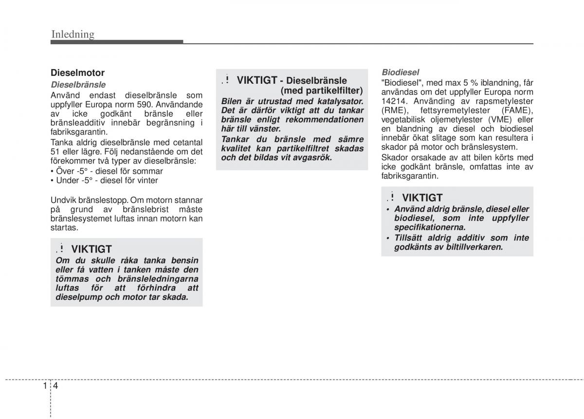 KIA Rio Pride UB instruktionsbok / page 16