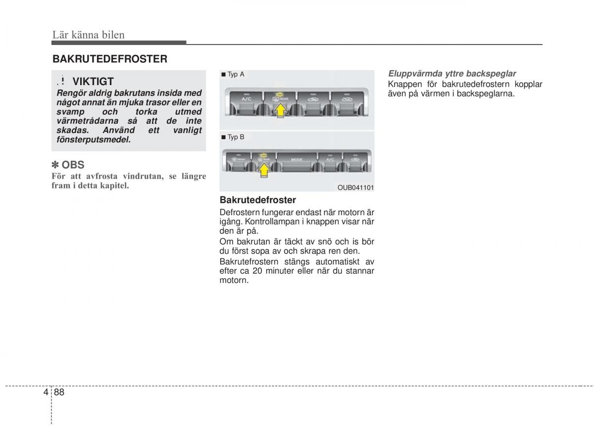 KIA Rio Pride UB instruktionsbok / page 160