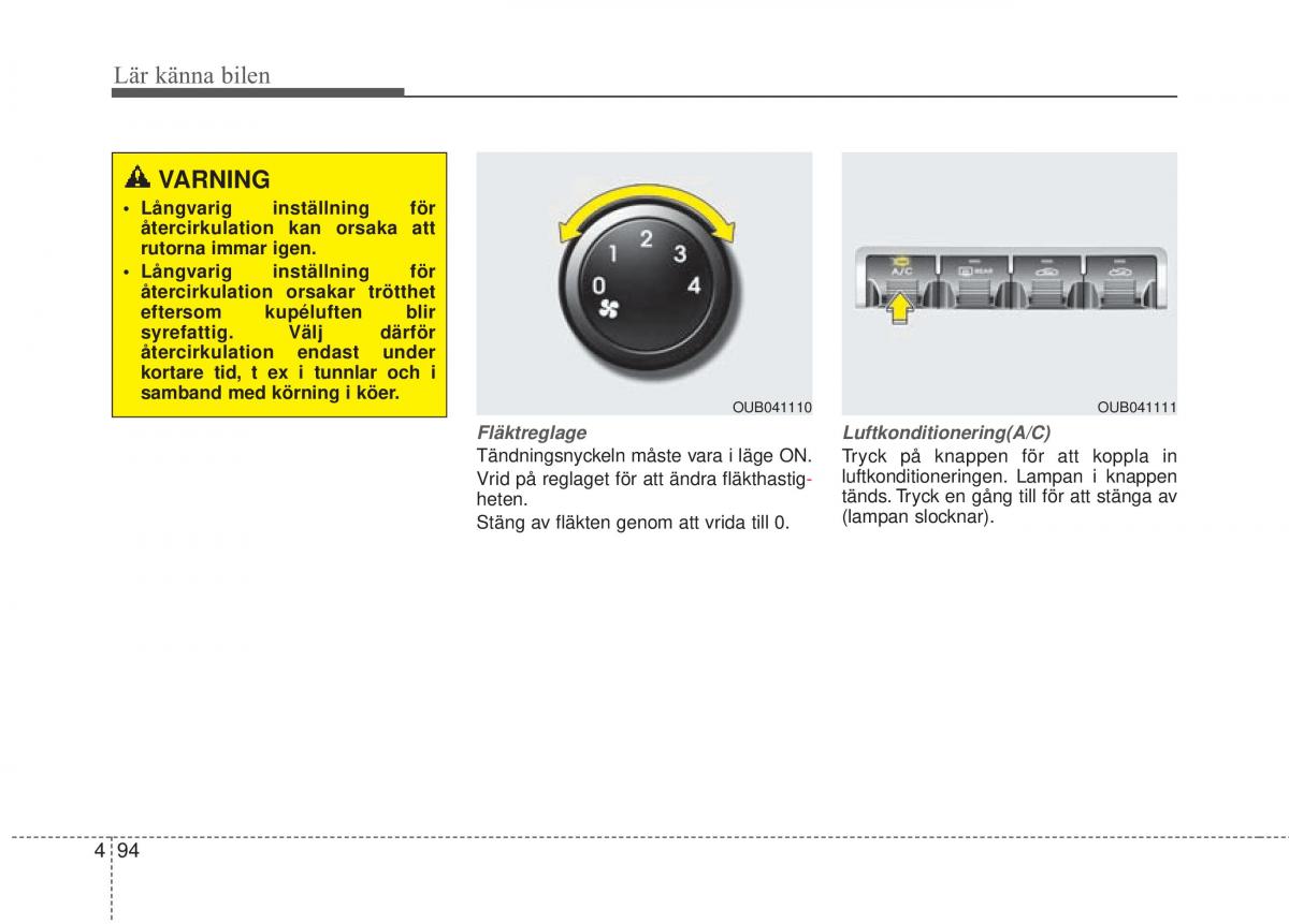 KIA Rio Pride UB instruktionsbok / page 166