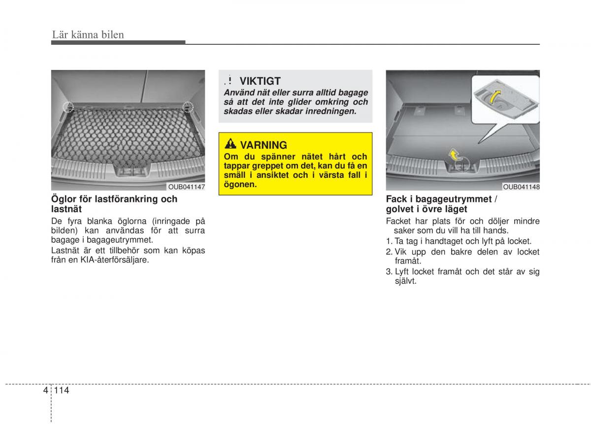 KIA Rio Pride UB instruktionsbok / page 186