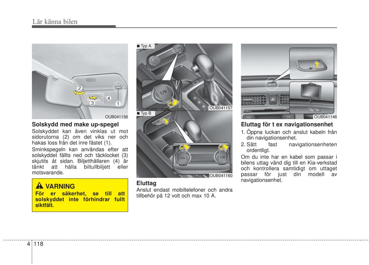 KIA Rio Pride UB instruktionsbok / page 190