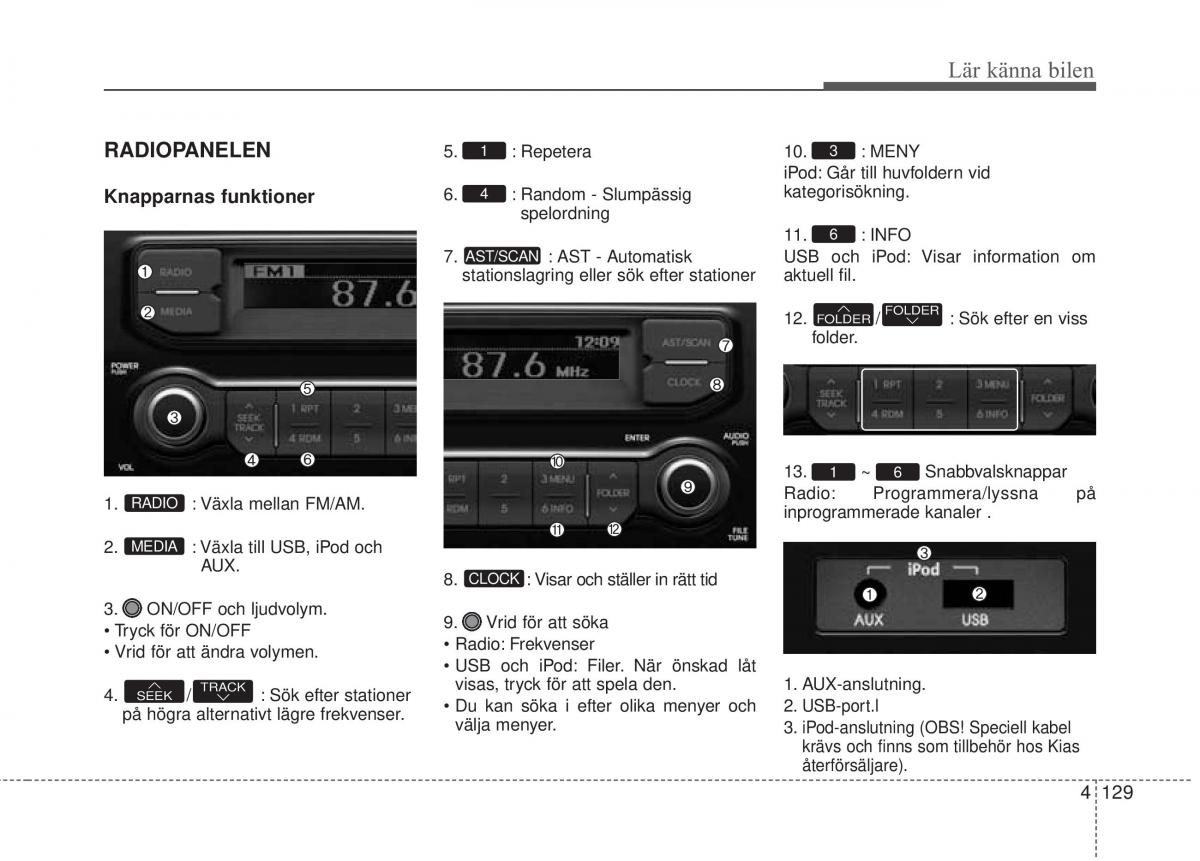 KIA Rio Pride UB instruktionsbok / page 201