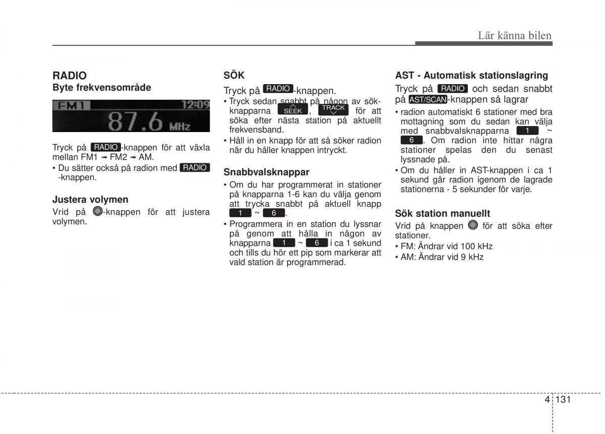 KIA Rio Pride UB instruktionsbok / page 203